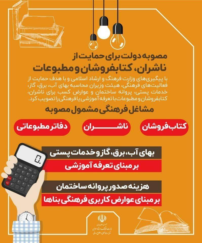 مصوبه دولت برای حمایت از ناشران، کتابفروشان و مطبوعات