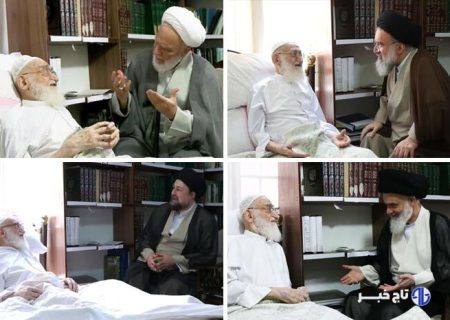 عیادت شخصیت‌های حوزوی از آیت‌الله نوری همدانی