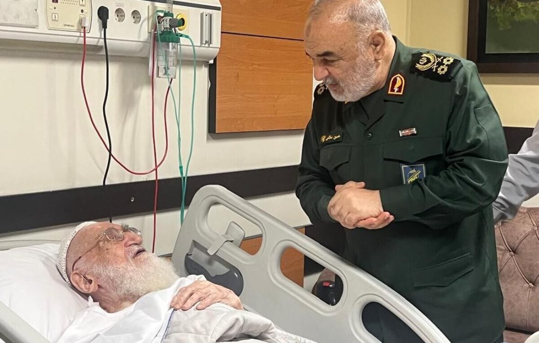 فرمانده کل سپاه از آیت الله نوری همدانی عیادت کرد