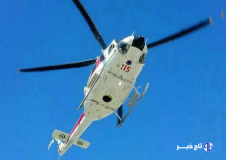 انتقال اورژانسی مصدوم حادثه سقوط تخته‌سنگ از بلده مازندران به تهران