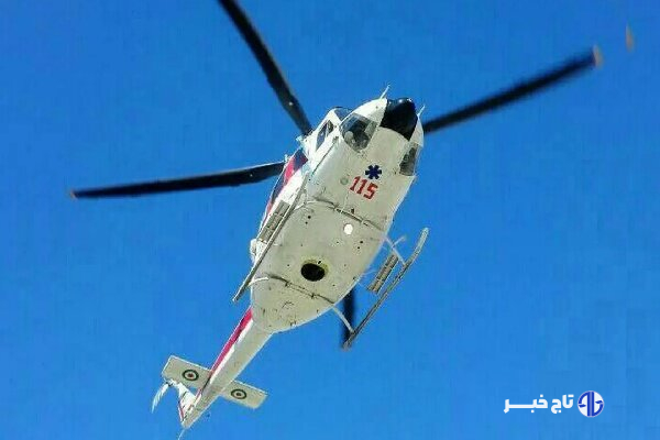 انتقال اورژانسی مصدوم حادثه سقوط تخته‌سنگ از بلده مازندران به تهران