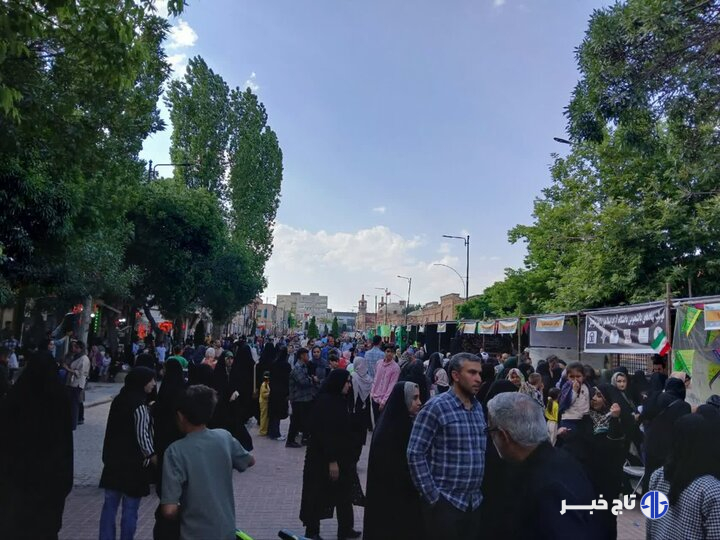تجمع باشکوه و حماسی مردمی با شعار «ایران، ذوالفقار علی(ع)» در اردبیل