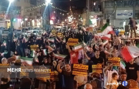 تجمع پرشور مردم اهواز در حمایت از عملیات وعده صادق ۳