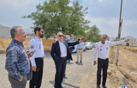 بازدید رئیس اورژانس کشور از جایگاه پد بالگرد بیمارستان شهید بهشتی قروه