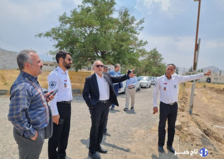 بازدید رئیس اورژانس کشور از جایگاه پد بالگرد بیمارستان شهید بهشتی قروه
