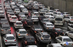 ترافیک سنگین در آزادراه کرج