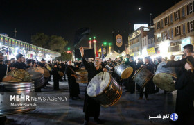 حرکت دسته عزاداری چلچراغ شهر زنجان