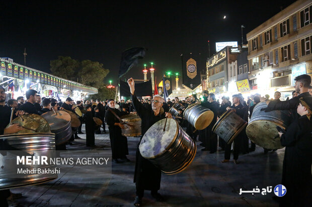 حرکت دسته عزاداری چلچراغ شهر زنجان