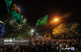 دسته عزاداری هیئت فاطمیون زنجان در شب عاشورا