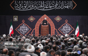 عزاداری شب هشتم محرم در حسینیه امام خمینی(ره) برگزار شد
