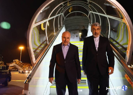 قالیباف برای شرکت در کنفرانس روسای مجالس جهان وارد فرودگاه ژنو شد