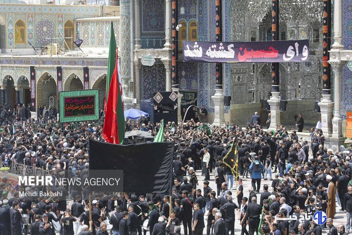 قم یکپارچه در سوگ واقعه روز دهم؛ حرکت دسته‌های عزادار به سمت حرم