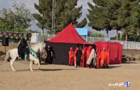 مراسم عزاداری و شبیه خوانی در بندرشرفخانه شهرستان شبستر