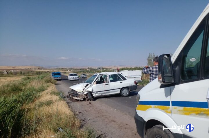 یک کشته و ۴ مصدوم در اثر تصادف دو پراید در شهرستان میانه