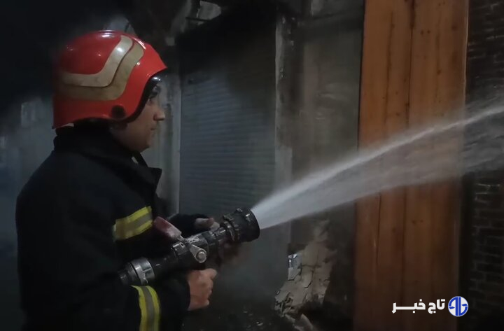 آتش سوزی در سرای مخلص میدان نقش جهان