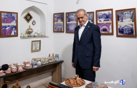 بازدید پزشکیان از مسجد کبود ایروان و اقامه نماز با نمازگزاران