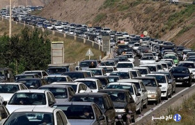 ترافیک نیمه‌سنگین و وزش باد شدید در برخی از محورهای اصلی کشور