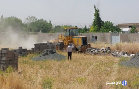 آزادسازی ۱۱۹۰۰ متر مربع از اراضی کشاورزی در شهرستان قزوین