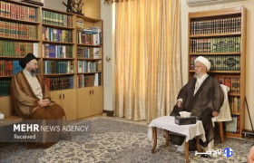 دیدار و گفتگوی سید عمار حکیم با آیت‌الله مکارم شیرازی