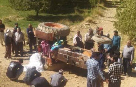 سقوط مرگبار تراکتور در الیگودرز