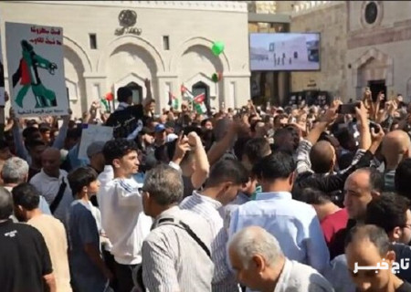تظاهرات پرشور مردم اردن در حمایت از مقاومت فلسطین
