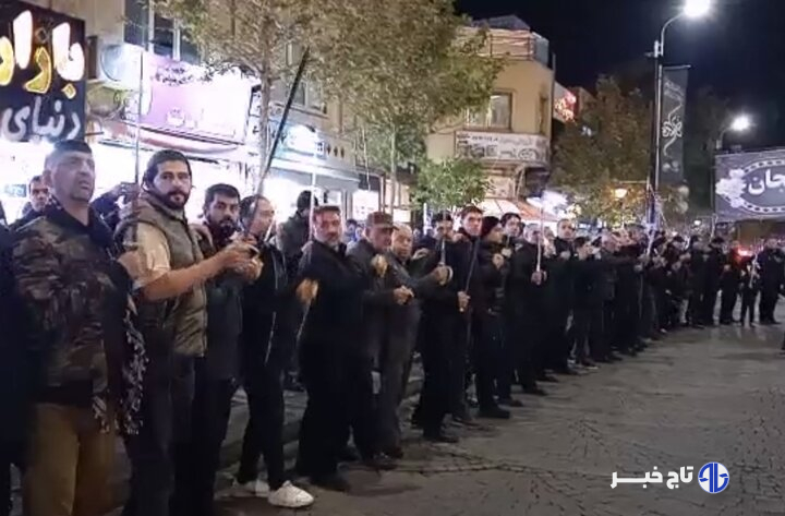 اجتماع شاه حسین گویان شام غریبان شهادت حضرت زهرا(س)در زنجان