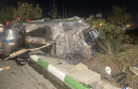 باخدا: واژگونی خودروی ۴۰۵ در بلوار نماز مشهد ۲ مصدوم برجا گذاشت