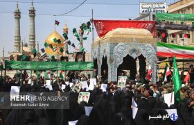 بدرقه باشکوه کاروان شهیدان در سالروز شهادت امابیها(س) در قم