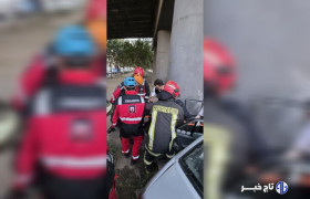 تصادف دو خودرو در مشهد ۳ مصدوم و یک محبوس بر جا گذاشت