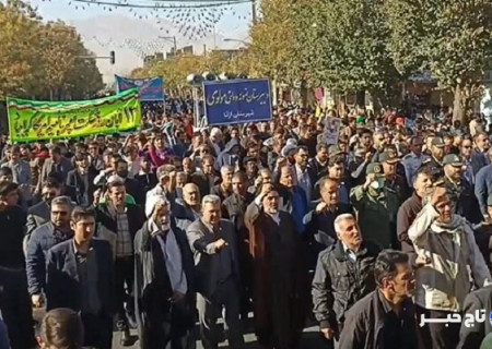 راهپیمایی ۱۳ آبان در شهرستان ازنا