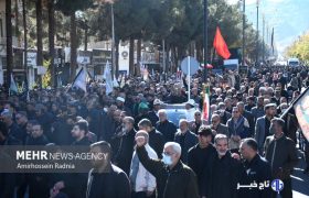 مراسم تشییع پیکر شهید گمنام در توانبخشی حضرت علی اکبر (ع)