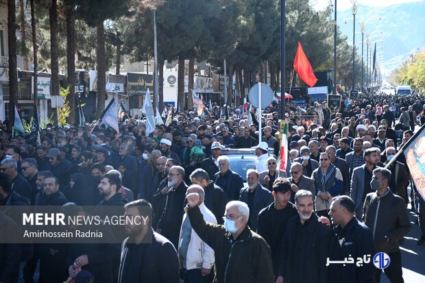 مراسم تشییع پیکر شهید گمنام در توانبخشی حضرت علی اکبر (ع)