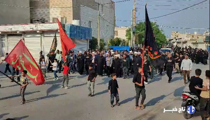 پیاده‌ روی و اجتماع عزاداران فاطمی در عسلویه